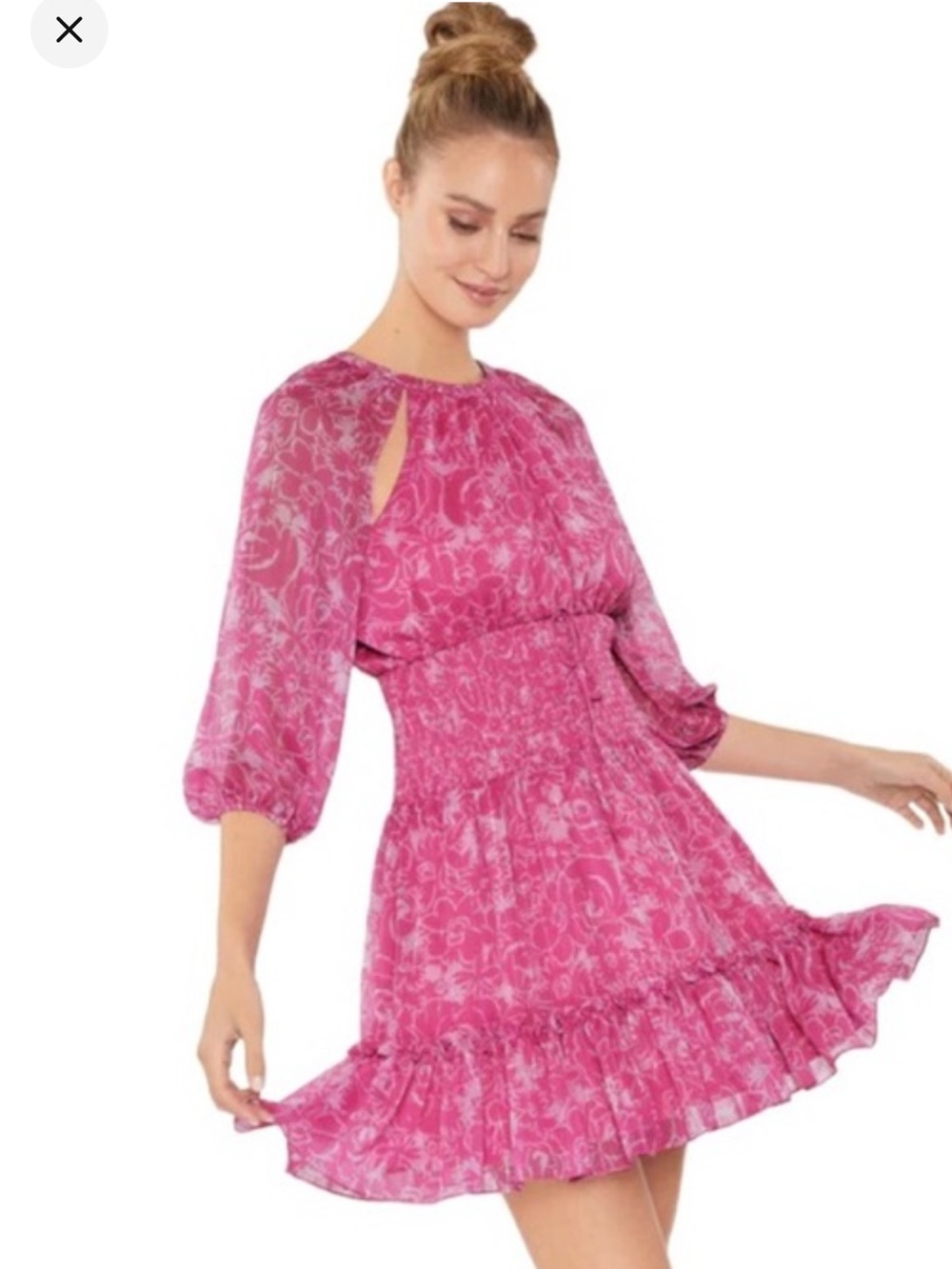 Likely Simone Midi Pink Dress Size 4